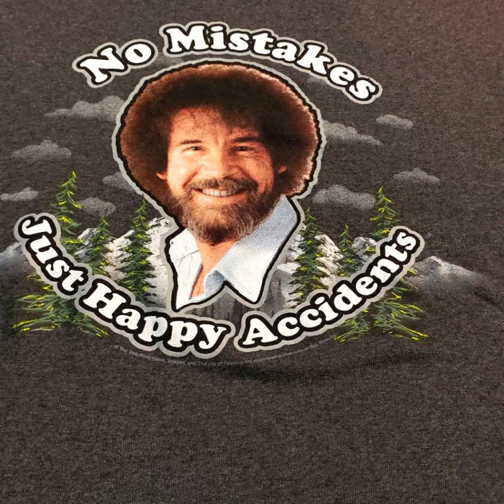 Bob Ross "No Mistakes" Tee Shirt